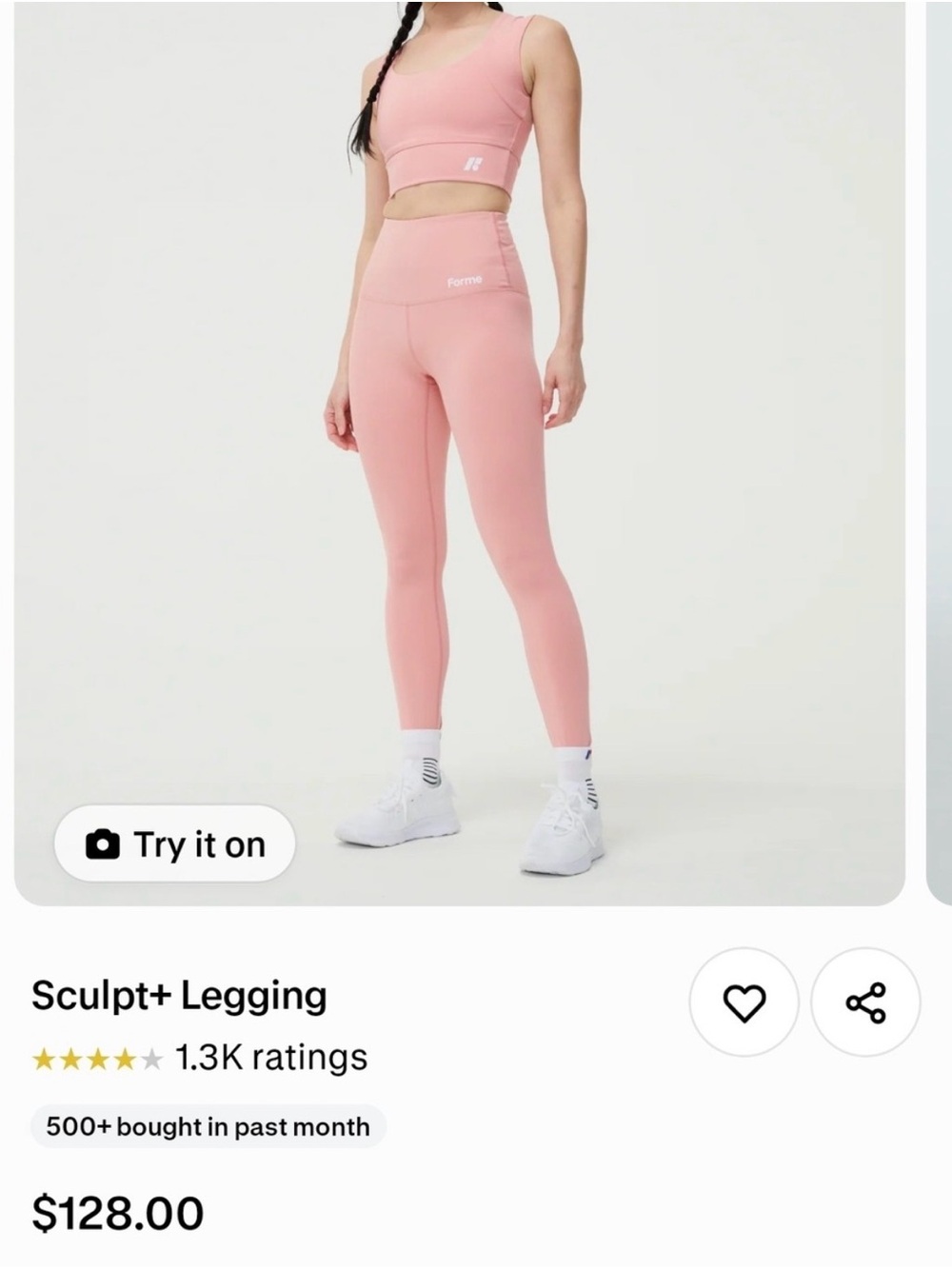 Forme Sculpt+ High-Waist Leggings in Pink medium